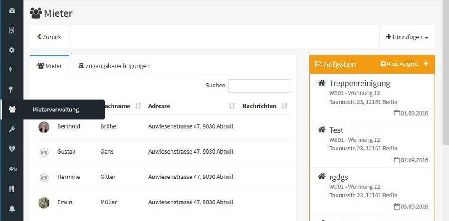 Betreutes Wohnen Mieterverwaltung